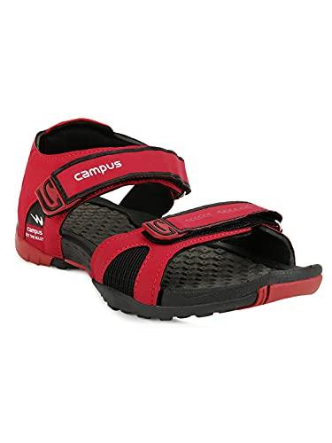 campus men's sd-060 rust/blk outdoor sandals - 8uk/india 3k-sd-060