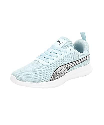 puma womens essex comfort wn's light aqua-black-silver running shoe - 7uk (37926201)