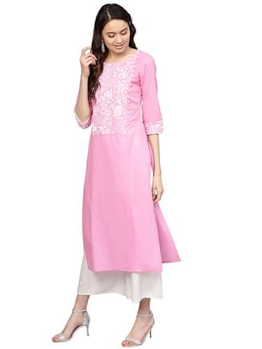 varanga women's cotton solid regular kurta set (nv_var119247_pink