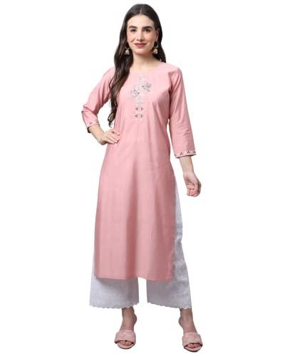 rajnandini women's muslin embroidered kurti (jopljpr109-xxl_peach_xxl)