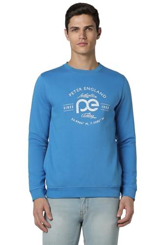 peter england men's polycotton asymmetric neck sweatshirt (pjstaslf938257_blue