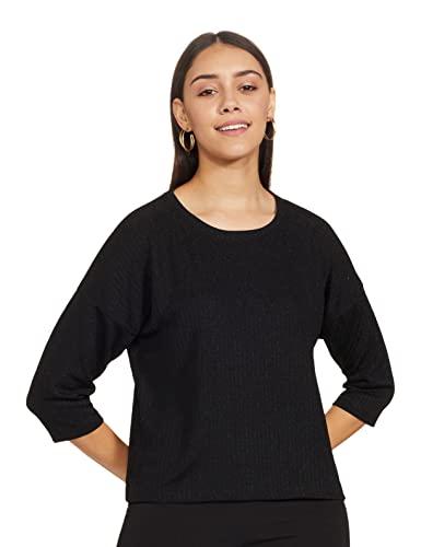 park avenue women women's regular t-shirt (pwkz00668-k8_black 2xl)