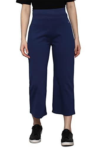 allen solly women's regular fit track pants (ahkbcrgfy86896_navy_28)