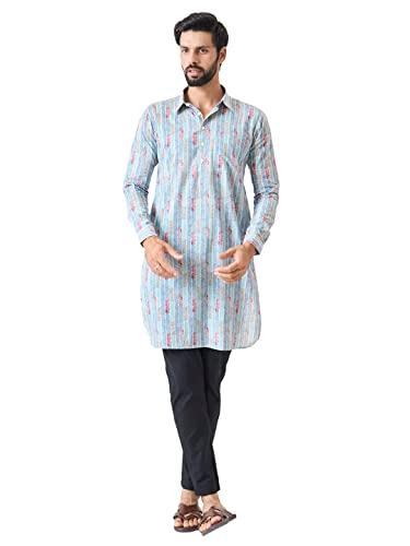 see designs men's multicolored regular fit pure cotton pathani kurta_sdmpkt1162xxl