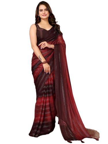 pandadi saree elegant moss chiffon ready-to-wear saree with bangalori satin blouse