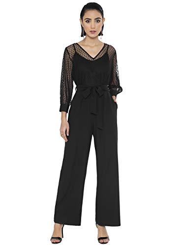 faballey women's crepe jumpsuit (drs03303_black_x-small)