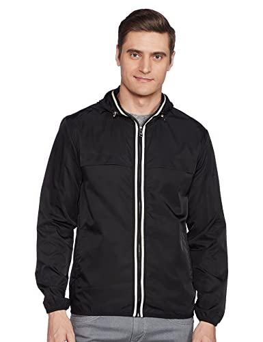 red tape men's regular fit jacket (rfj0091_black_xxl