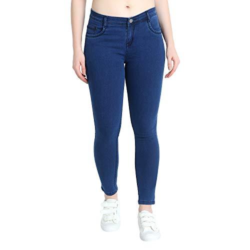 zxn clothing women's & girls' regular fit jeans (xj-37-blu-34_blue_34)