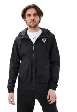 reebok men's duster coat (bg289_black_m)