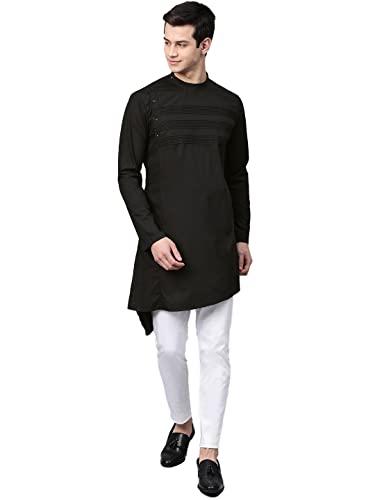 see designs black & white cotton regular fit embroidered kurta set yoke designs_sdmdwkt80401l