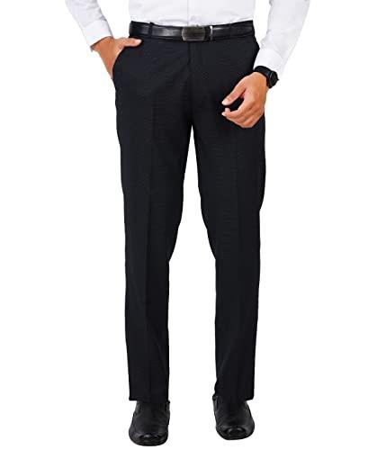 mchenry men's stretchable self design dark blue formal regular fit trousers(lblue3441-32_colour-darkblue_size:32)