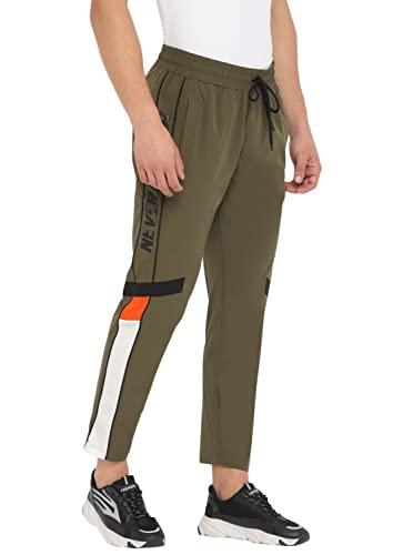 alan jones clothing training men nylon track pants (olive_m)