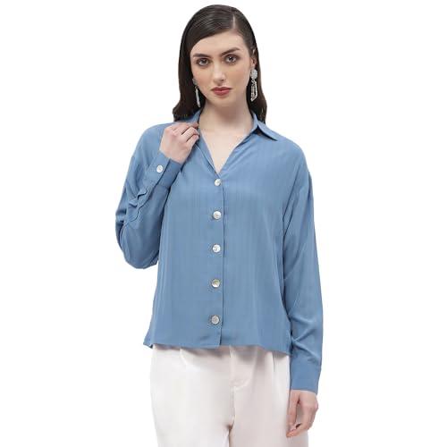 madame striped blue regular shirt