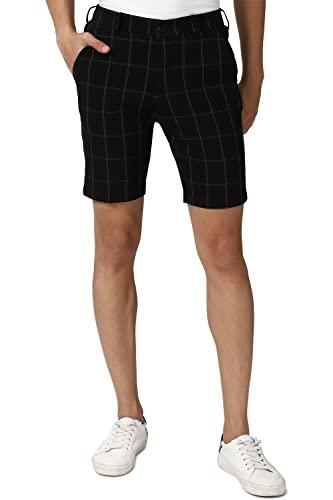 peter england men's chino shorts (pesroslfn13354_black_l)