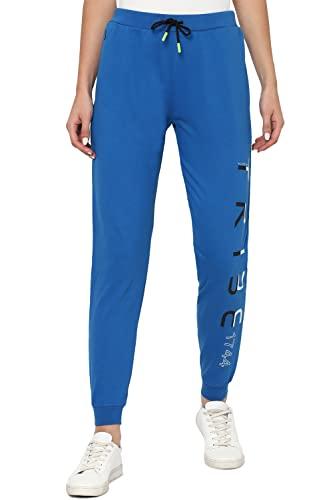 allen solly women's regular track pants (ahkbcrgf057664_blue_30)