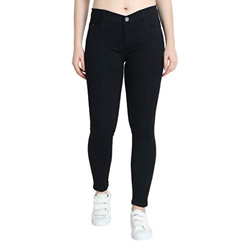 zxn clothing women's & girls' regular fit jeans (xj-37-blk-34_black_34)