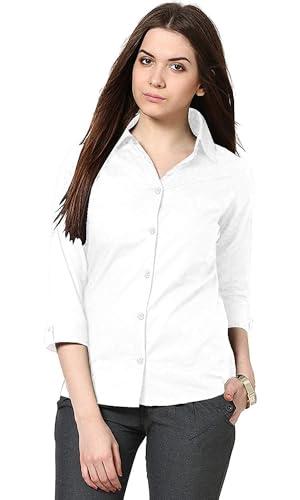 leriya fashion women's corduroy button down pocket shirts casual long sleeve oversized blouses tops | (large, white)