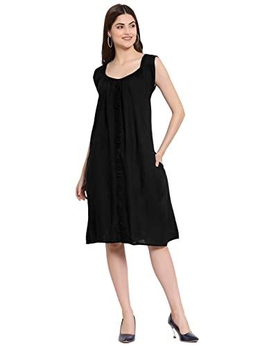 patrorna womens a-line midi dress (psl10b052_black_8xl)