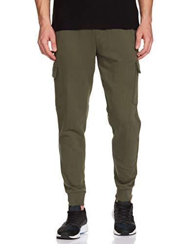 marks & spencer men's regular fit track pants (msr2200_green_m)