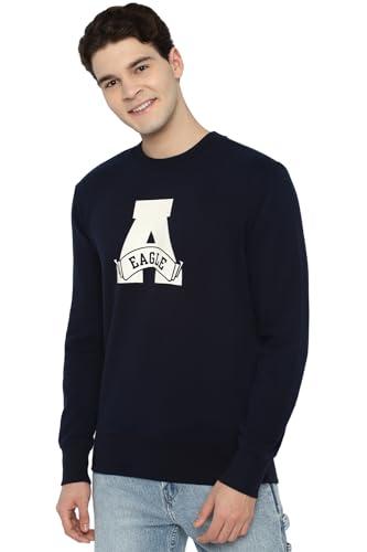 american eagle men navy super soft icon graphic crew neck