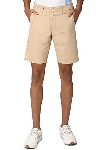 peter england men's chino shorts (pcsrorgpo66190_khaki_l)