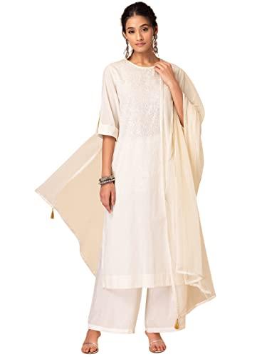 indya women's cotton regular fit tunic shirt (scc00039_white_l)