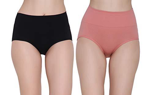 glamoras women's cotton panties (pack of 1) (gl-d78-mini-pink-black_pink/black_m)