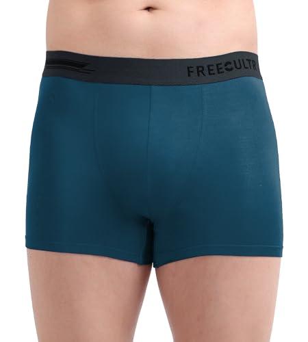 freecultr men's underwear anti bacterial micromodal airsoft trunk - non itch no chaffing sweat proof - size m pack of 1-midnight blue