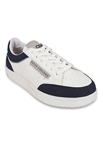 peter england men white lace up shoes