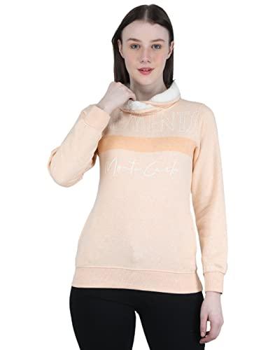 monte carlo women's wool hooded neck cardigan sweater (222057622_peach_m)