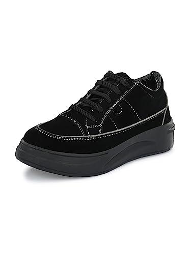 el paso black faux casual sneakers shoes for women's- 8 uk