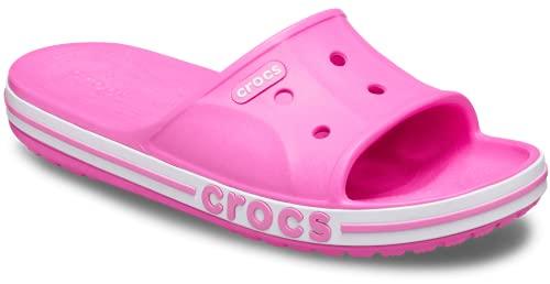 crocs unisex adult bayaband slide electric pink sandal-6 kids uk (205392-6qq)