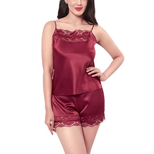 amante women's polyester western relaxed camisole (slt70201_red berry_m)