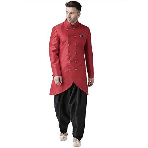 hangup mens sherwani size 40 (s15_indo_40_red_40)