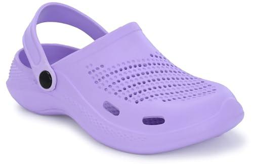 afrojack women's clogs with adjustable strap s100 (purple, 5)