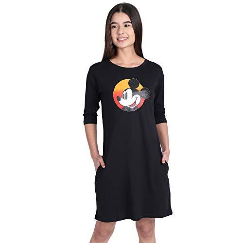 free authority women's cotton a-line midi dress (8905030201743_black_m)