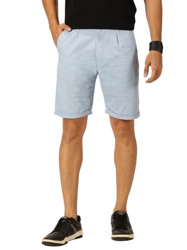 thomas scott men 100% cotton smart chino shorts (tss038_skyblue, 36)