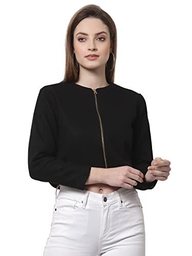 style quotient women black solid jackets