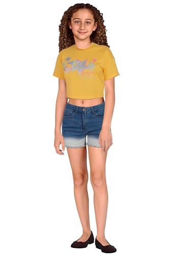 allen solly girl's bermuda shorts (agsrehtfy71027_blue_9 years