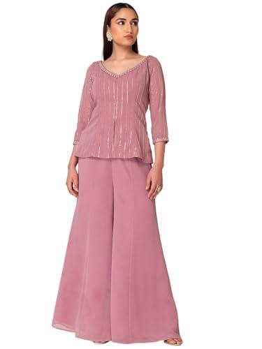 indya women's georgette kurta sets (ico00562_pink_l)