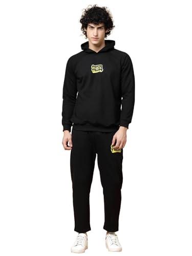 rigo cotton fleece full sleeves oversized co-ord set for men | printed hooded track suit set for men