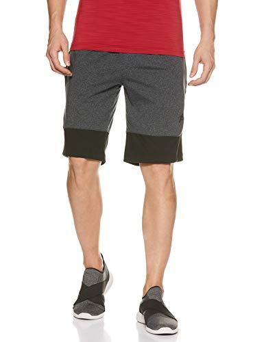 jockey men's regular fit shorts (am73_true black melange_l)