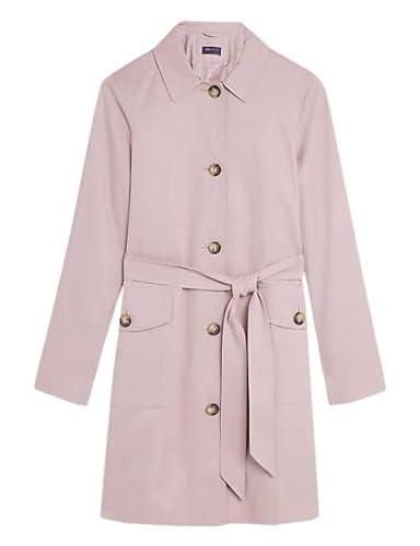 marks & spencer cotton blend belted trench coat t591003cdusted pink (s)