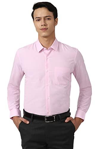 peter england men's slim fit shirt (pesfoslph99085_pink 40)