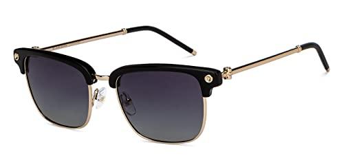 john jacobs | gold black - grey | full rim rectangular stylish & premium polarized sunglasses | jj rhapsody | polarized and 100% uv protected | men & women | medium | jj s15453