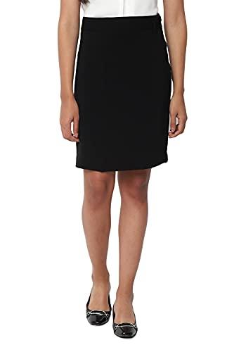 allen solly synthetic a-line skirt black