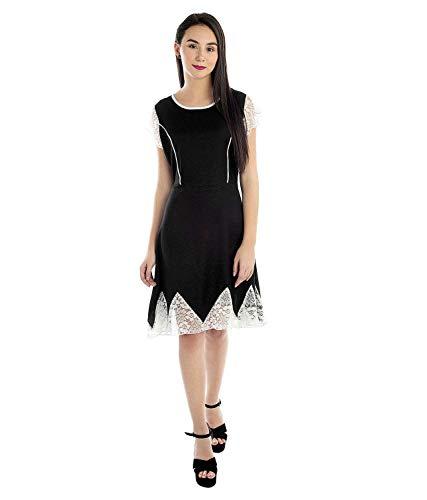 patrorna women's peplum knee length dress (pt10a055_black_8xl)