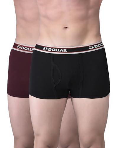 dollar bigboss men's cotton blend modern solid trunks (pack of 2) (mbtr-01-mini-po2-co3-s24_l_assorted