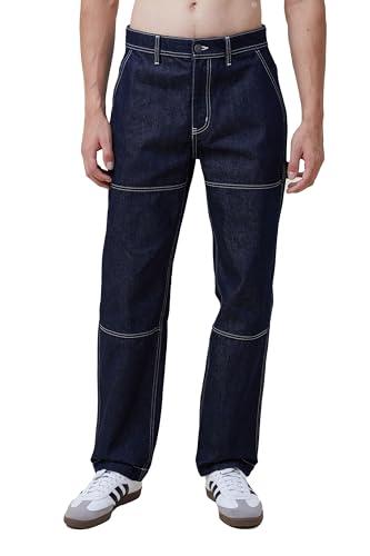 kotty men's regular mid rise solid black jeans