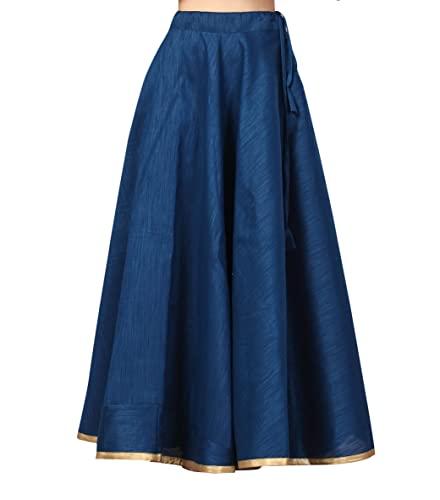 studio shringaar women's maxi lehenga skirt (s717_blue_free size)